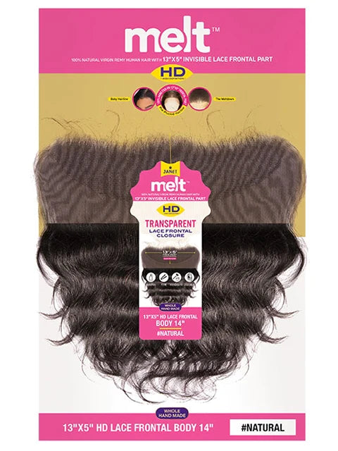 Janet Collection 100% Remi Human Hair HD Melt 13x5 Lace Frontal Closure- BODY  *SALE