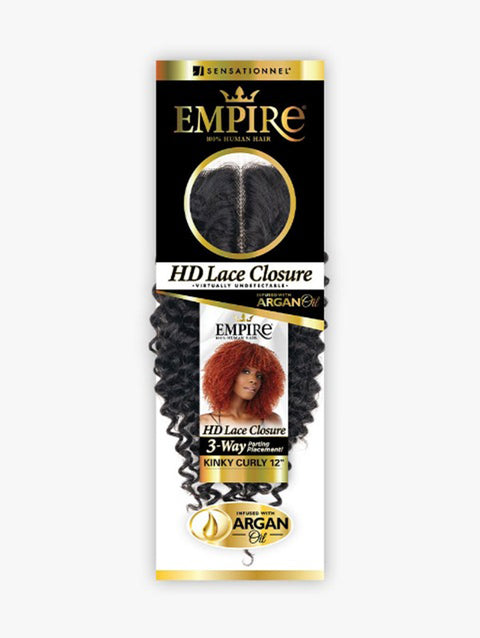 Sensationnel Empire 100% Human Hair HD Lace Closure- KINKY CURLY 12"