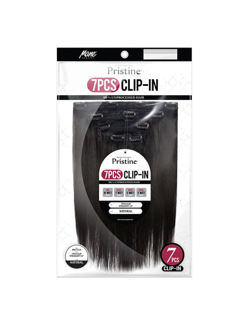 Mane Concept Pristine Human Hair STRAIGHT Clip In Hair 7pc