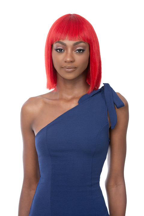 It's a Wig 100% Human Hair Full Wig - HH BOB W/BANG 10"