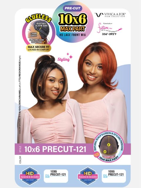 Vivica A Fox HD Natural and Invisible 10X6 PRECUT-121" Lace Part Wig
