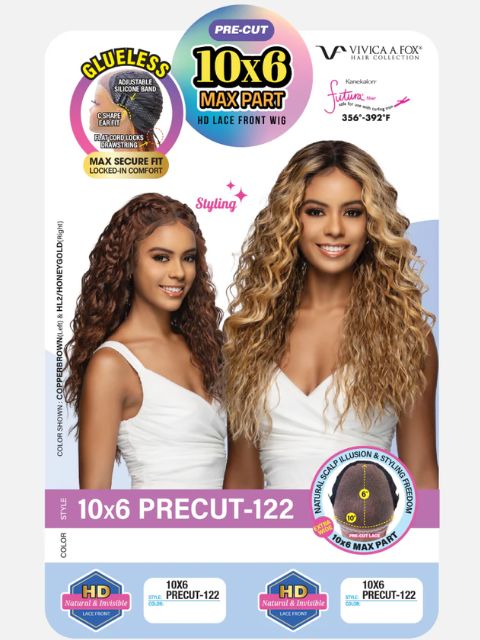 Vivica A Fox HD Natural and Invisible 10X6 PRECUT-122" Lace Part Wig