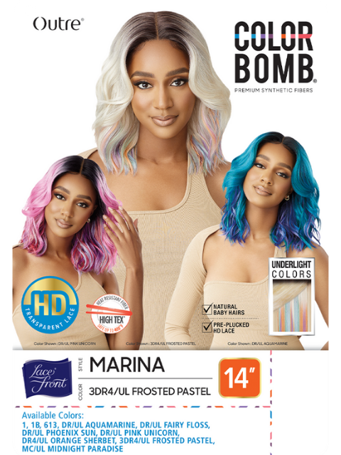 Outre Color Bomb Premium Synthetic Lace Front Wig - MARINA