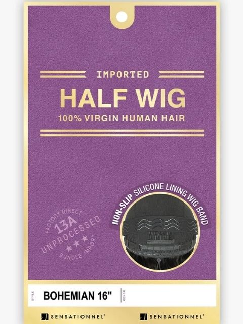 Sensationnel Imported 100% Virgin Human Hair BOHEMIAN 16" Half Wig