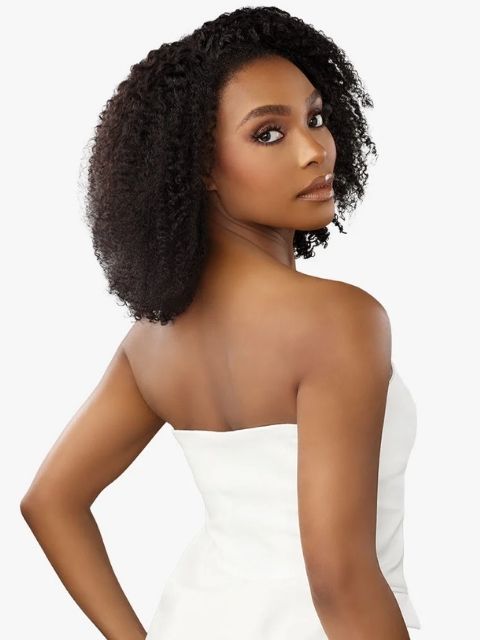 Sensationnel Imported 100% Virgin Human Hair Half Wig - KINKY BURMESE CURL 14"