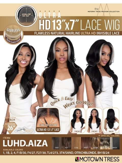 Motown Tress HD Invisible 13"x7" Lace Wig - LUHD.AIZA