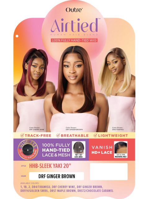 Outre  100% Human Hair Blend Airtied Lace Wig HHB-SLEEK YAKI 20"