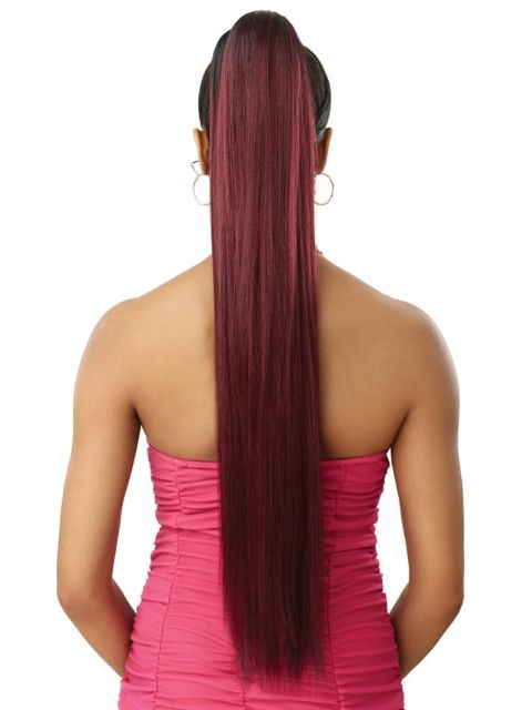 Outre Pretty Quick Wrap Pony Ponytail - BONE STRAIGHT 34"