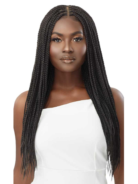 Outre Pre-Braided 13x4 Glueless HD Lace Frontal Wig - KNOTLESS SQUARE PART BRAIDS 26"