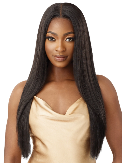 Outre 100% Human Hair Blend 5"x5" Glueless Lace Closure Wig - HHB-YAKI STRAIGHT 26"