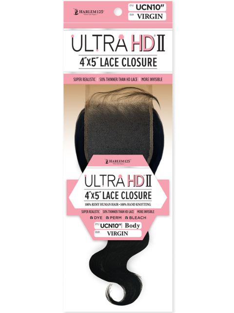 Harlem 125 100% Human Hair Ultra HD Undetectable Lace II 4x5 Closure -BODY(UCN)