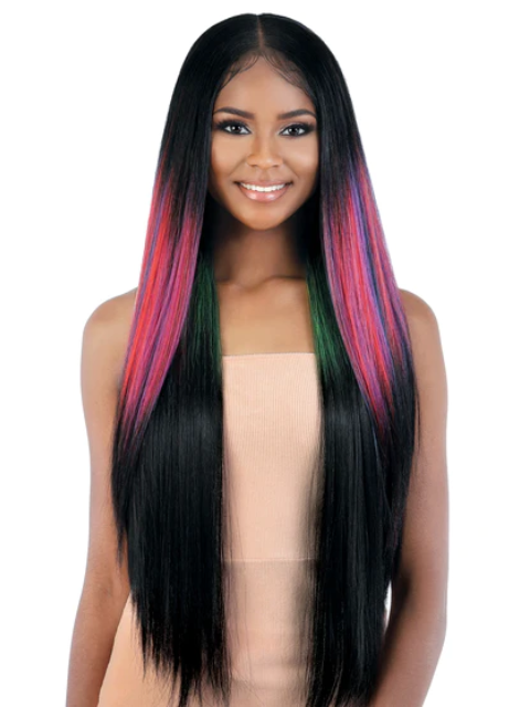 Motown Tress Premium Synthetic 13x6 Faux Skin HD Invisible Lace Wig - LS136.CHIC