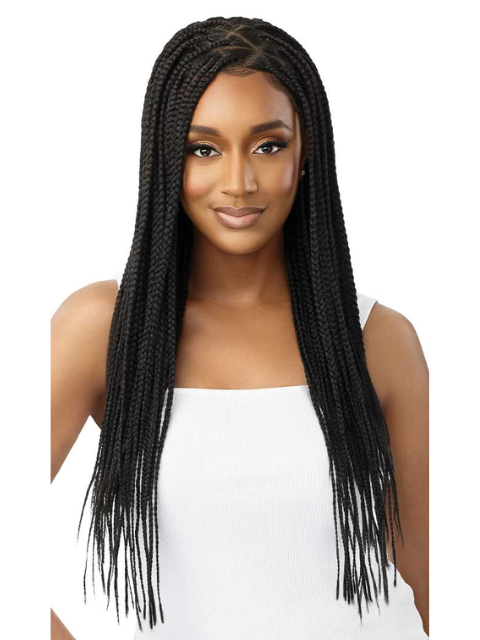 Outre Pre-Braided 13x4 Glueless HD Lace Frontal Wig - KNOTLESS TRIANGLE PART BRAIDS 26"