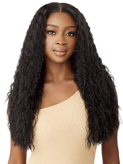Outre 100% Human Hair Blend 5"x5" Glueless Lace Closure Wig - HHB-PERUVIAN WATER WAVE 24"