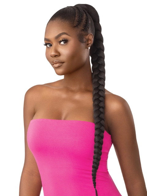 Outre Pretty Quick Wrap Pony - NATURAL BRAIDED PONYTAIL 32"