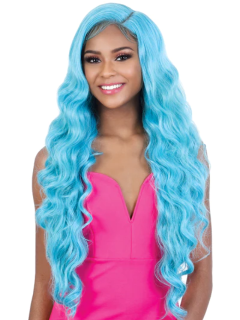 Motown Tress Premium Synthetic HD Invisible 13x5 Curve Part Lace Front Wig - KLP.PIA