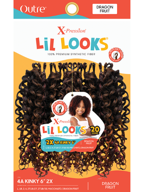 [VALUE PACK] Outre X-Pression Lil Looks 2X 4A KINKY Crochet Braid 6" (10pcs)