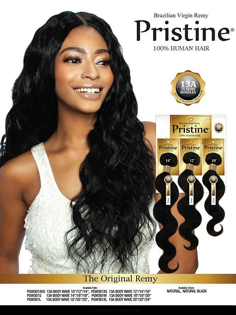 Mane Concept 13A Pristine 100% Human Hair BODY WAVE Weave 3pc (PGW301)