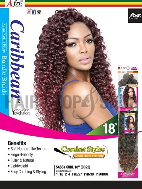 Mane Concept Afri Naptural Faux Remi SASSY CURL Braid 18 CB22