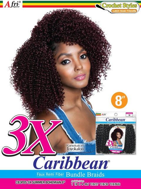 Mane Concept Afri Naptural Faux Remi CB 3X SUMMER BOHEMIAN Braid 8 CB3P05