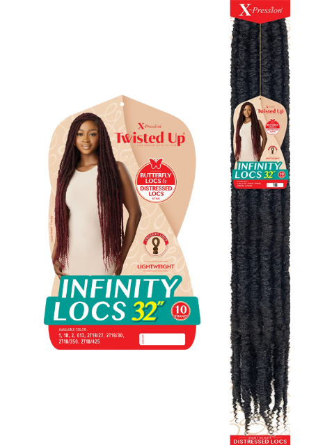 [VALUE PACK]  Outre X-Pression Twisted Up INFINITY LOCS Crochet Braid 32"- 10 pcs