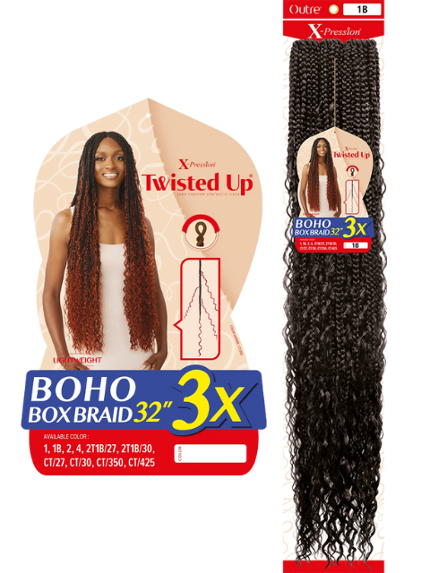Outre X-Pression Twisted Up 3X BOHO BOX Braid 32" *MEGA SALE