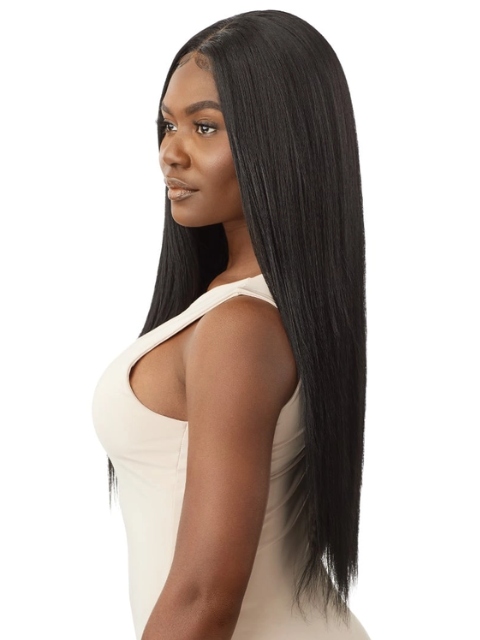 Outre Batik Premium Multi Blend NEESHA NATURAL YAKI 18" 20" 22" + 4x4 HD Lace Closure