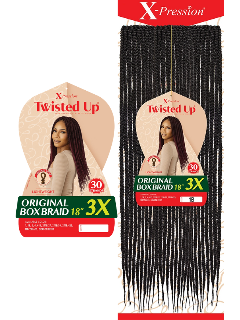 Outre X-Pression Twisted Up 3X ORIGINAL BOX BRAID Crochet Braid 18