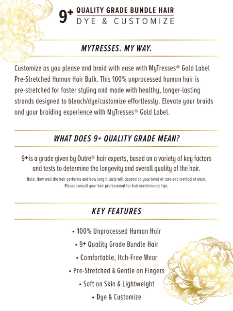 Outre Mytresses Gold Label 100% Unprocessed Human Hair NATURAL BODY Bulk