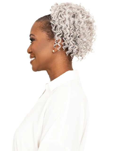 Femi Collection Ms Granny Premium Synthetic Hair Piece- WATER WAVE D/S