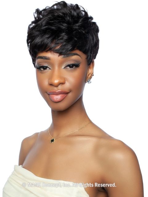 Mane Concept Trill 11A 100% Unprocessed Human Hair Full Wig - TR1152- EDGY PIXIE