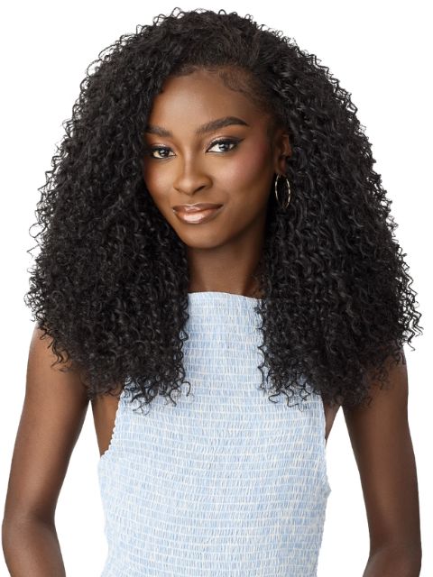 Outre Premium Synthetic Quick Weave 3C WHIRLY CURLS" Half Wig