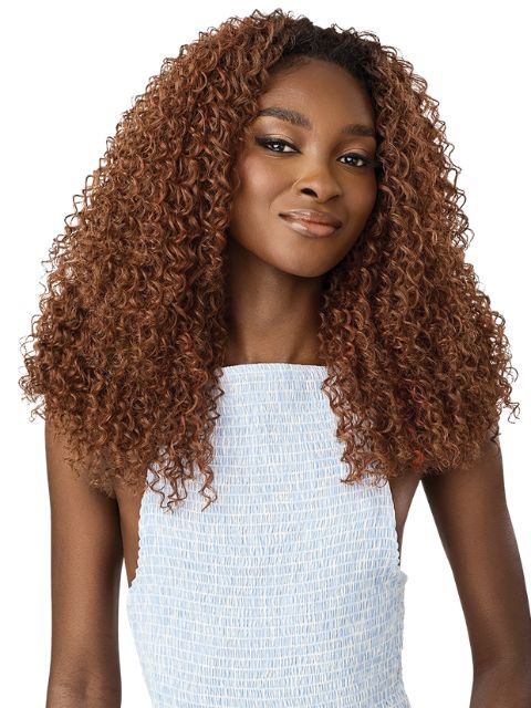 Outre Premium Synthetic Quick Weave 3C WHIRLY CURLS" Half Wig