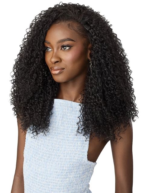 Outre Premium Synthetic Quick Weave 3C WHIRLY CURLS" Half Wig