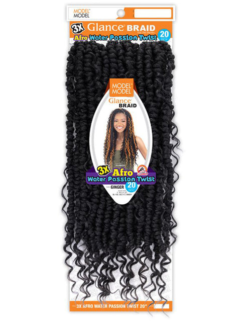 Model Model Glance 3X AFRO WATER PASSION TWIST Crochet Braid 20