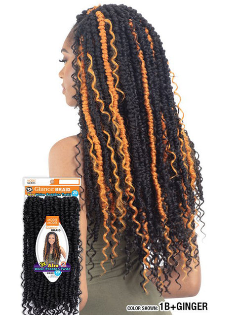 Model Model Glance 3X AFRO WATER PASSION TWIST Crochet Braid 20