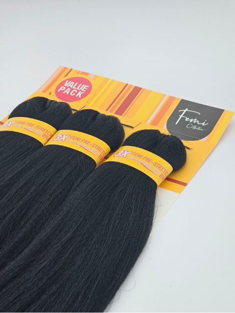Femi Collection Synthetic 3X FEMI PRE-STRETCHED BRAID BULK"