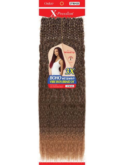 [VALUE PACK] Outre X-Pression Twisted Up Crochet Braid (Pre-loop) 3X WET & WAVY VIBE BOX BRAID 24"-10pcs