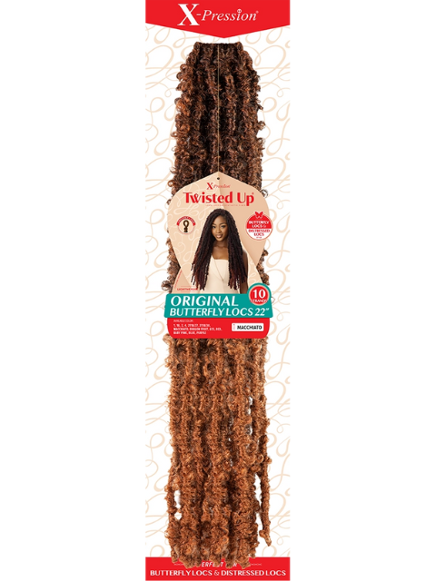 [VALUE PACK] Outre X-Pression Twisted Up ORIGINAL BUTTERFLY LOCS Crochet Braid 22" -10pcs