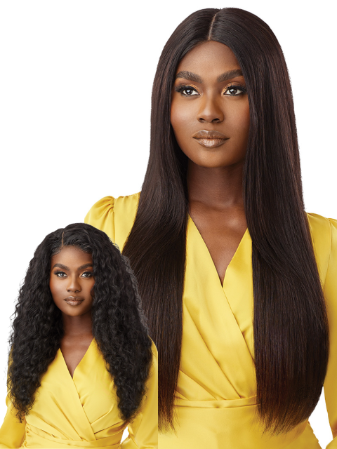 Outre Mytresses Gold Label 100% Human Hair Wet & Wavy Weave 3pc + 4x4 Closure - SPLASH DEEP
