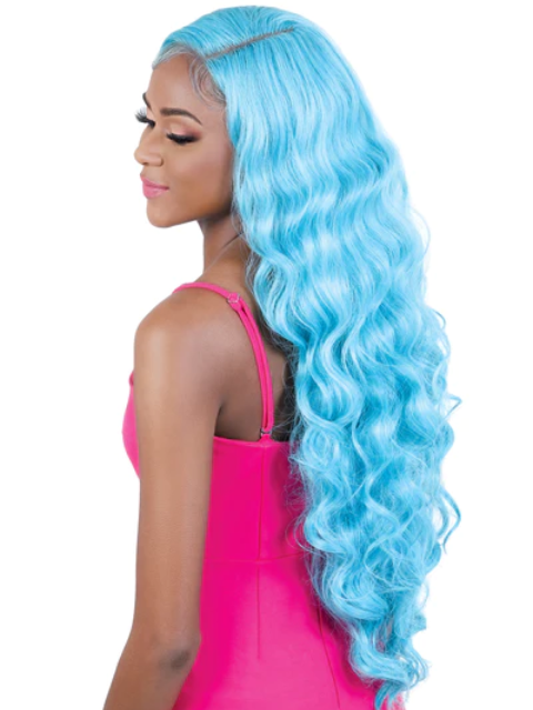 Motown Tress Premium Synthetic HD Invisible 13x5 Curve Part Lace Front Wig - KLP.PIA