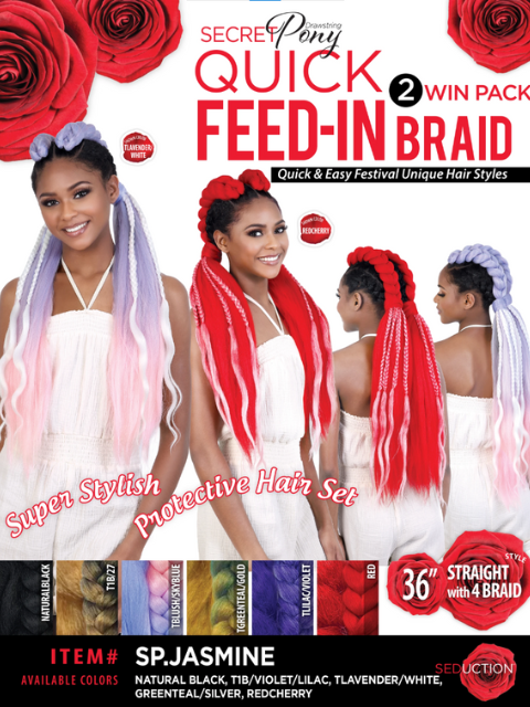 Seduction Secret Pony 2WIN Pack Quick Feed-In Braid - SP.JASMINE