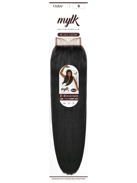 Outre MYLK 100% Remi Human Hair 4x4 HD Lace Closure