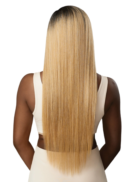 Outre Premium Purple Pack Brazilian Boutique Weave - VIRGIN SLEEK PRESSED 18" 20" 22" + 4x4 HD Lace Closure