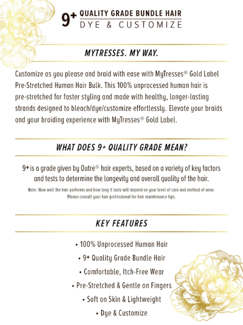 Outre Mytresses Gold Label 100% Unprocessed Human Hair NATURAL DEEP Bulk