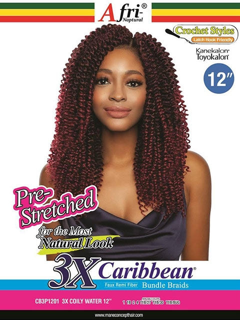 Mane Concept Afri Naptural Faux Remi 3X COILY WATER Braid 12 CB3P1201