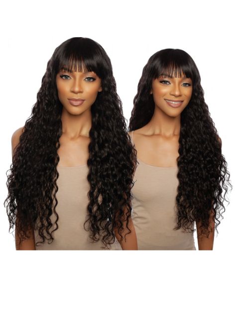 Mane Concept Trill 11A 100% Unprocessed Human Hair Full Wig - TRM114 DEEP CURL FULL BANG 32"