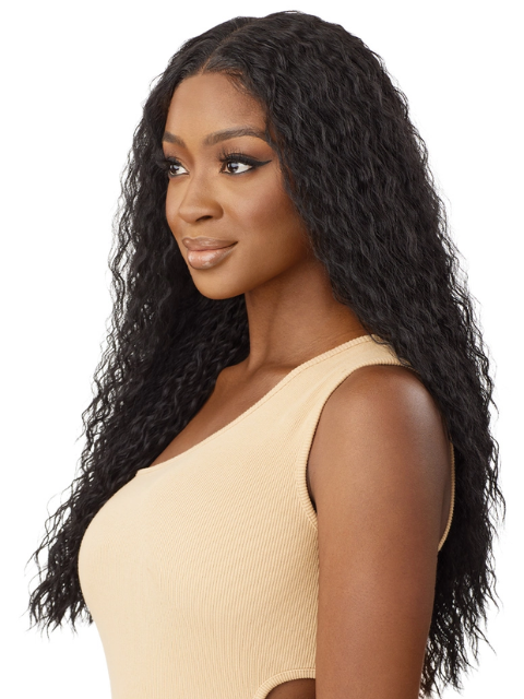 Outre 100% Human Hair Blend 5"x5" Glueless Lace Closure Wig - HHB-PERUVIAN WATER WAVE 24"
