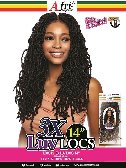 Mane Concept Afri Naptural Dreads 3X LUV LOCS Braid 14 LOC312