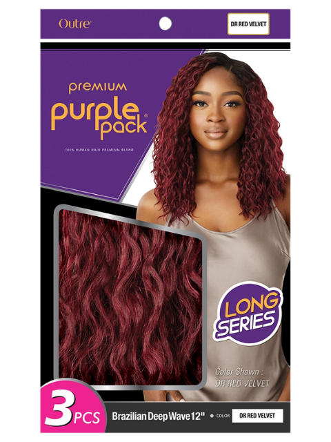 Outre Premium Purple Pack Long Series Weave - BRAZILIAN DEEP WAVE 12"